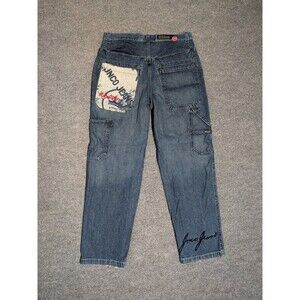 JNCO Jeans Mens 38x35 Wide Leg Baggy Denim Blue